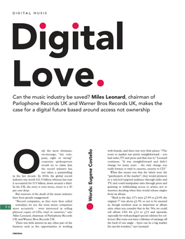 Miles Leonard, Chairman of Parlophone Records UK and Warner Bros Records UK, Makes the Case for a Digital Future Based Around Access Not Ownership