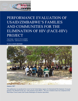 Performance Evaluation of Usaid/Zimbabwe's Families