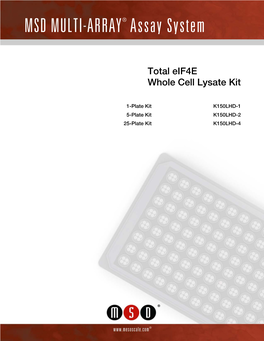 Total Eif4e Assay Is a Sandwich Immunoassay (Figure 1)