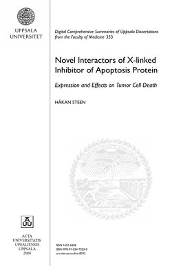 Novel Interactors of X-Linked Inhibitor of Apoptosis Protein