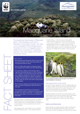 Macquarie Island World Heritage Under Threat