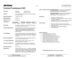 M1249-500, -2500 Terminal Transferase