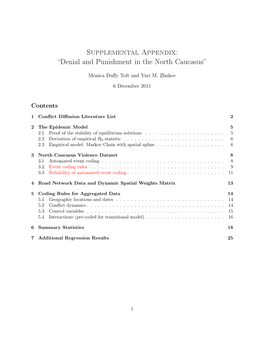 Supplemental Appendix: “Denial and Punishment in the North Caucasus”