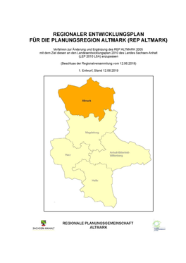 Anpassung Des Regionalen Entwicklungsplan Altmark 2005