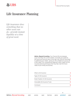 Life Insurance Planning