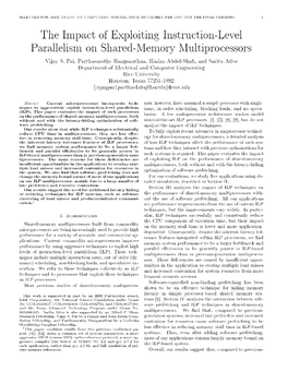 The Impact of Exploiting Instruction-Level Parallelism On