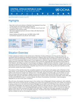 Highlights Situation Overview