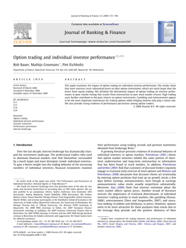 Option Trading and Individual Investor Performance Q,Qq