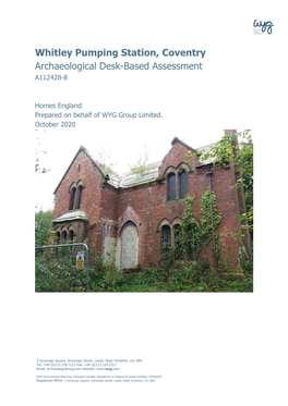 Whitley Pumping Station, Coventry Archaeological Desk-Based Assessment A112428-8