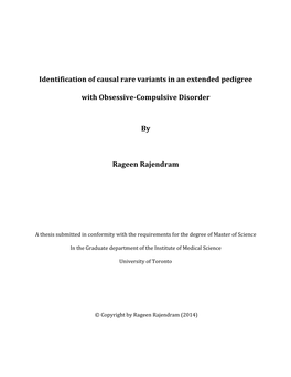 Identification of Causal Rare Variants in an Extended Pedigree With