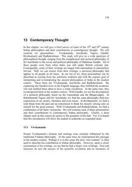 13 Contemporary Thought