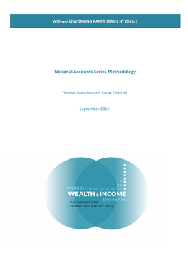 “National Accounts Series Methodology”, WID.World Working