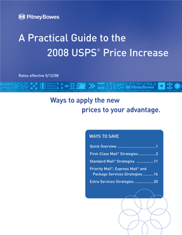 A Practical Guide to the 2008 USPS® Price Increase