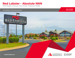 Red Lobster - Absolute NNN 7401 Rogers Avenue | Fort Smith, Arkansas 72903