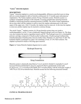 Vantas (Histrelin Implant)