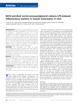 Vernix-Monoacylglycerol Reduces LPS-Induced Inflammatory Markers in Human Enterocytes in Vitro