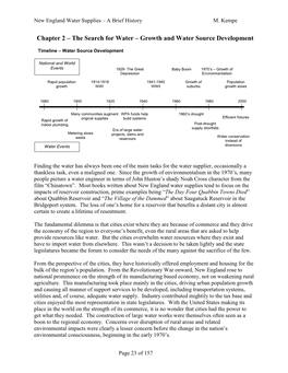 New England Water Supplies – a Brief History M. Kempe Page 23 Of