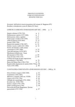 Comune Di Buggiano Regione Toscana