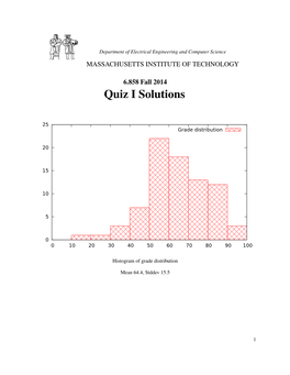 Quiz I Solutions