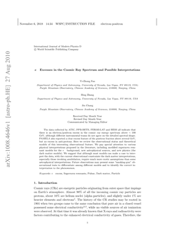 $ E^\Pm $ Excesses in the Cosmic Ray Spectrum and Possible Interpretations