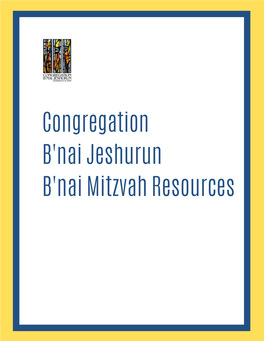 B'nai Mitzvah Resources T'filot - PRAYERS