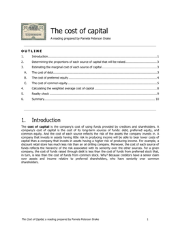 Cost of Capital