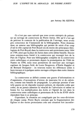 Sur L'esprit De M. Arnauld De Pierre Jurieu