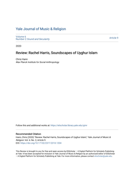 Review: Rachel Harris, Soundscapes of Uyghur Islam