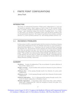 1 FINITE POINT CONFIGURATIONS J´Anos Pach