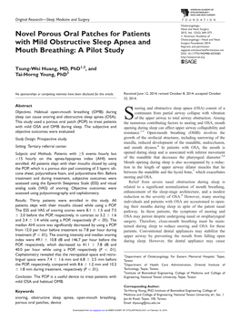 Sleep Apnea and Mouth Breathing