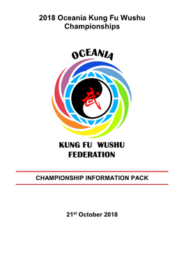 2018 Oceania Kung Fu Wushu Championships