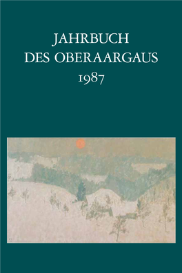 Jahrbuch Des Oberaargaus 1987
