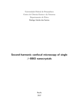 Second-Harmonic Confocal Microscopy of Single Β–BBO Nanocrystals