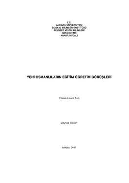 Yeni Osmanlilarin Eğitim Öğretim Görüşleri