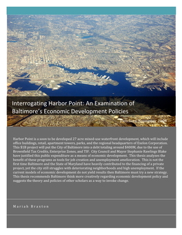 An Examination of Baltimore's Economic