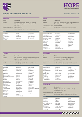 Hope Construction Materials How to Contact Us