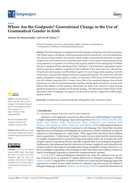 Where Are the Goalposts? Generational Change in the Use of Grammatical Gender in Irish