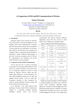 36. a Comparison of FSO and RF Communication in Wireless Sensor