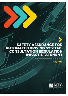 NTC Consultation Regulation Impact Statement -Safety Assurance For