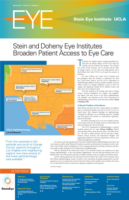 Stein and Doheny Eye Institutes Broaden Patient Access to Eye Care