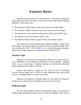 Exposure Basics