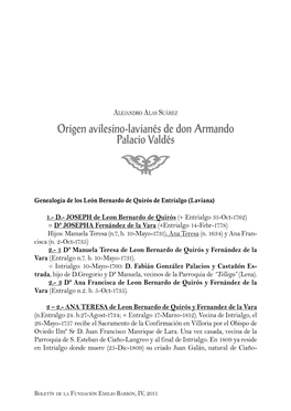 Origen Avilesino-Lavianés De Don Armando Palacio Valdés