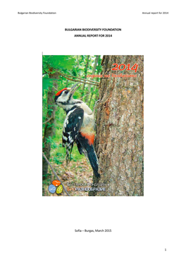 Bulgarian Biodiversity Foundation Annual Report for 2014