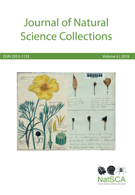 Journal of Natural Science Collections Volume 6