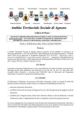 Ambito Territoriale Sociale Di Agnone