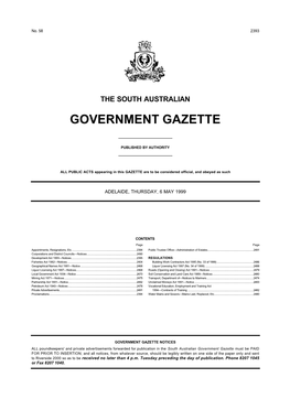 Government Gazette