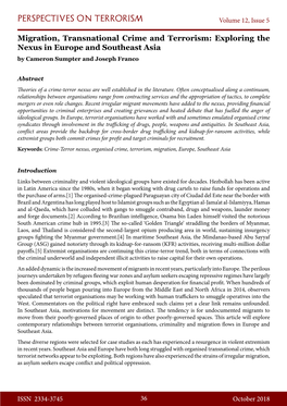 Migration, Transnational Crime and Terrorism: Exploring the Nexus in Europe and Southeast Asia by Cameron Sumpter and Joseph Franco