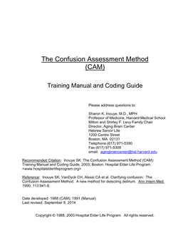 Confusion Assessment Method (CAM)