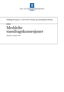 Meddelte Vassdragskonsesjoner