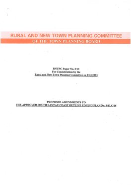 RNTPC Paper No. 5/13 for Consideration by the Rural and New Town Planning Committee on 15.3.2013